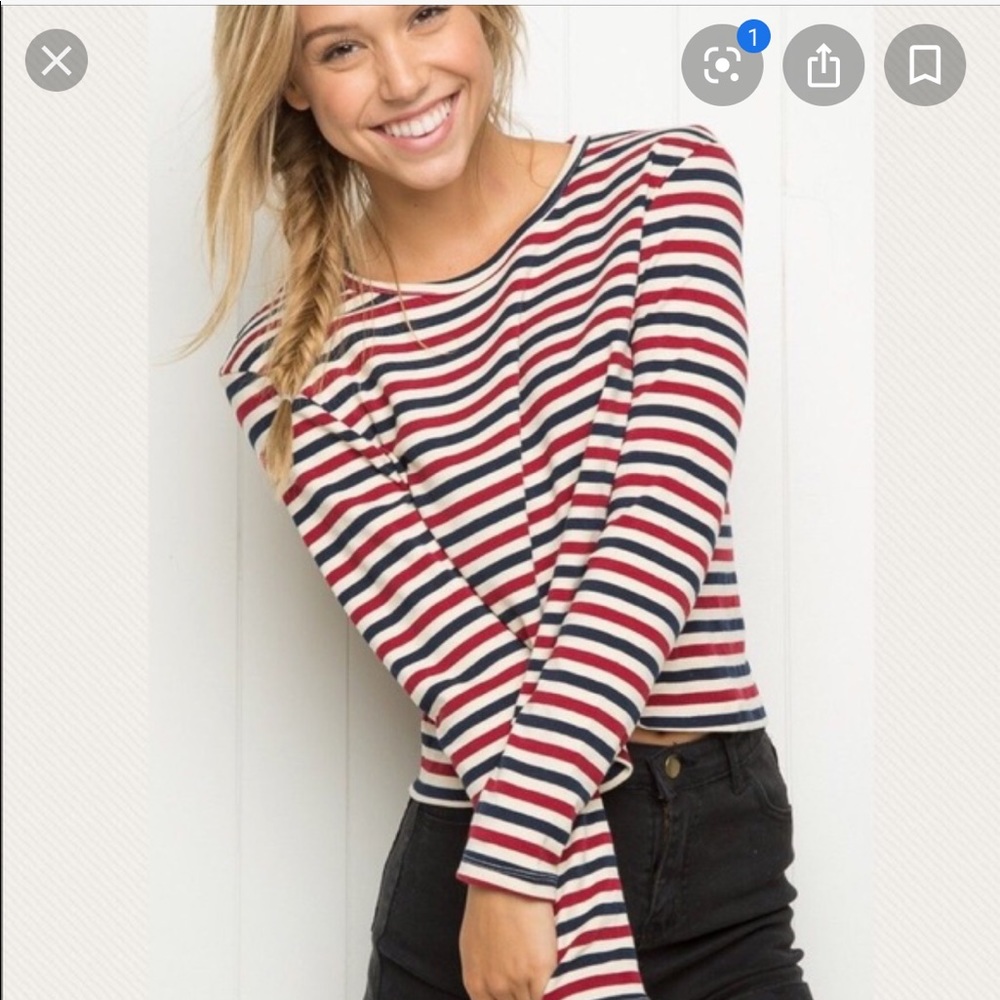 Red white and blue brandy Melville long sleeve